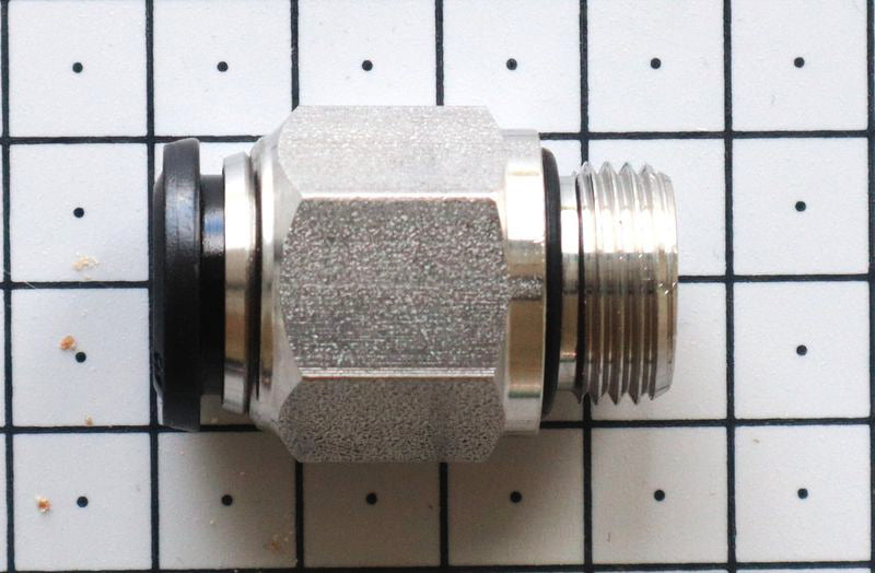 Screw-in connector ø12-3/8" stainl.steel